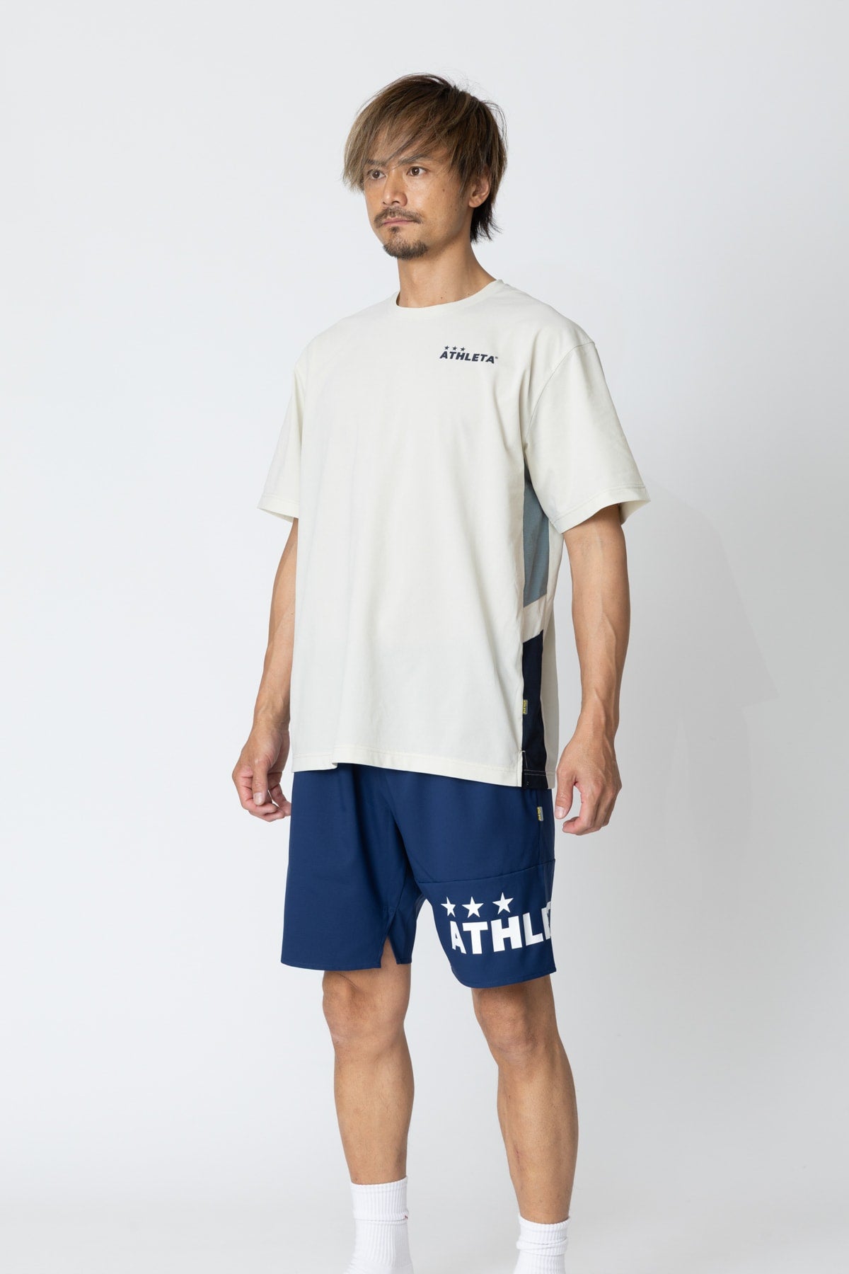 ドライフェザーカラーブロックプラシャツ26s