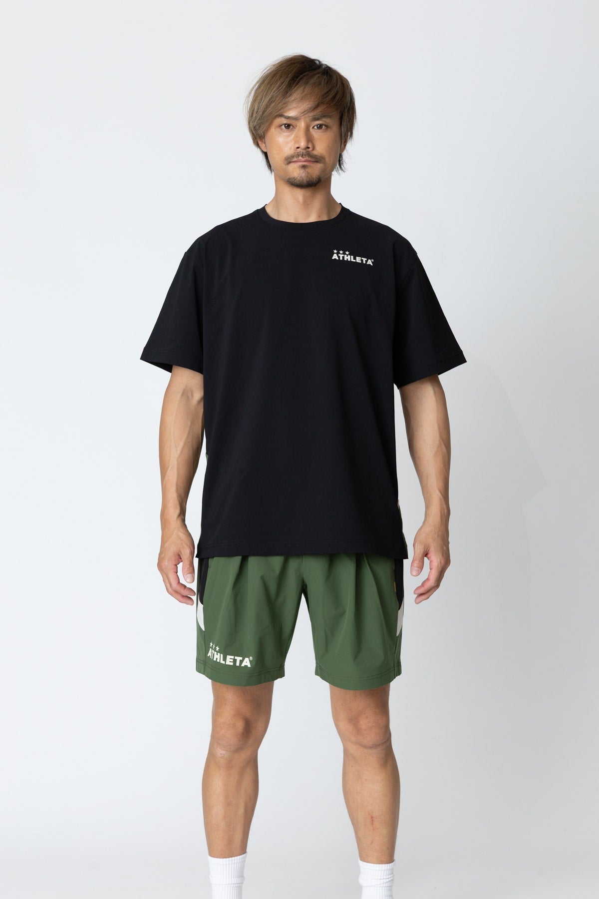 ドライフェザーカラーブロックプラシャツ26s