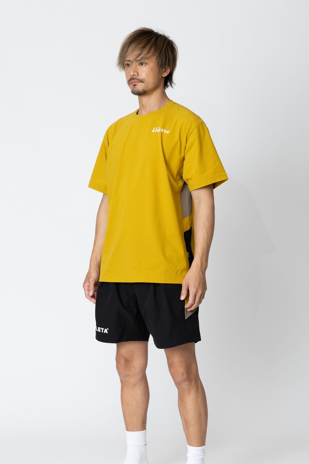 ドライフェザーカラーブロックプラシャツ26s