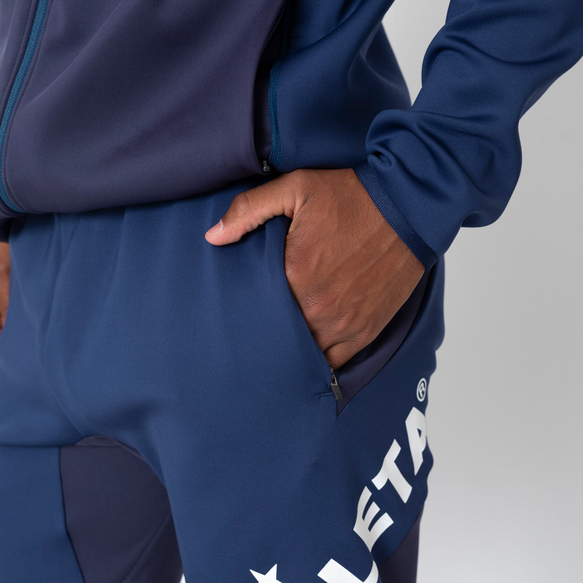 【QuickSeries】チーム対応ジャージジャケット (Jr) ジャージハーフパンツ(Jr) 上下セット(パンツ:NAVY)