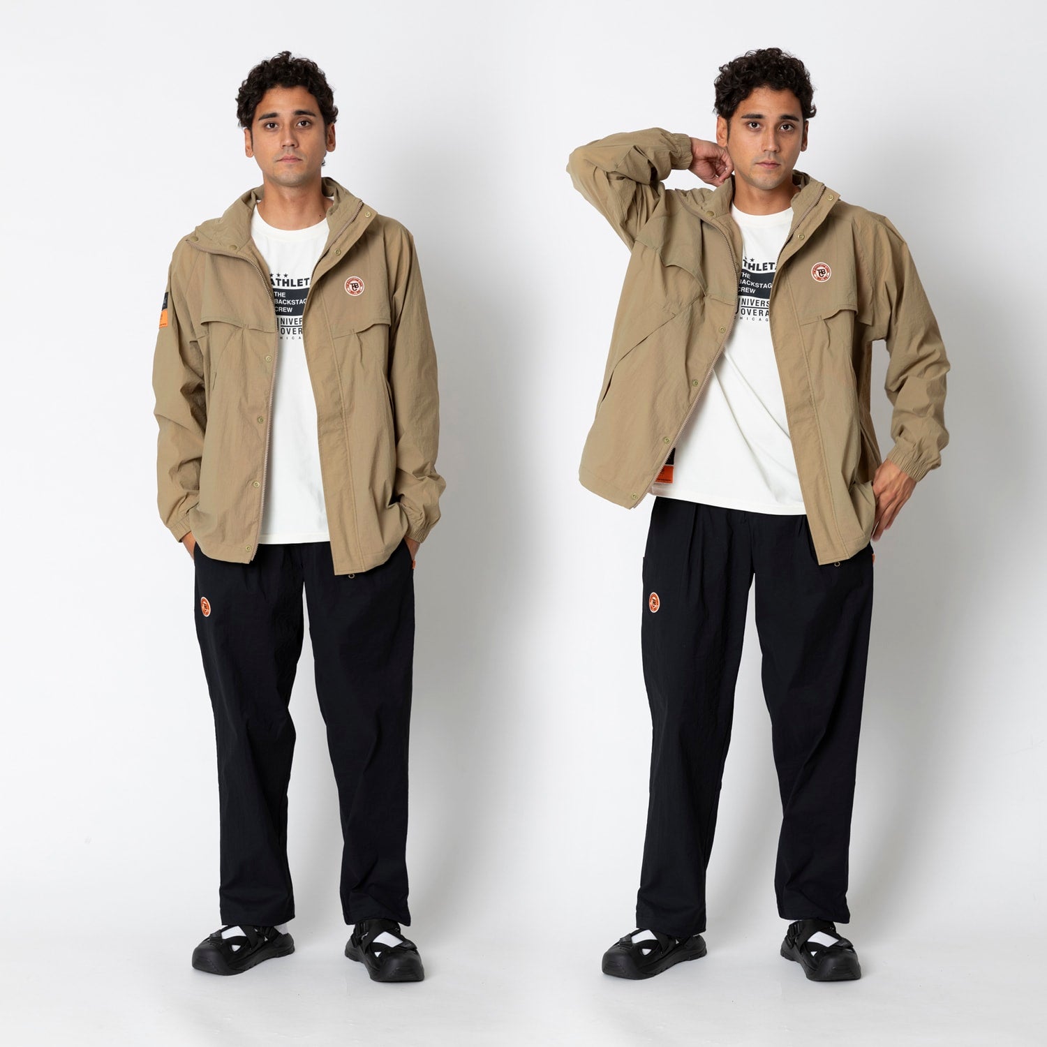 UNIVERSAL OVERALLxATHLETA – TBCウインドZIPパーカー