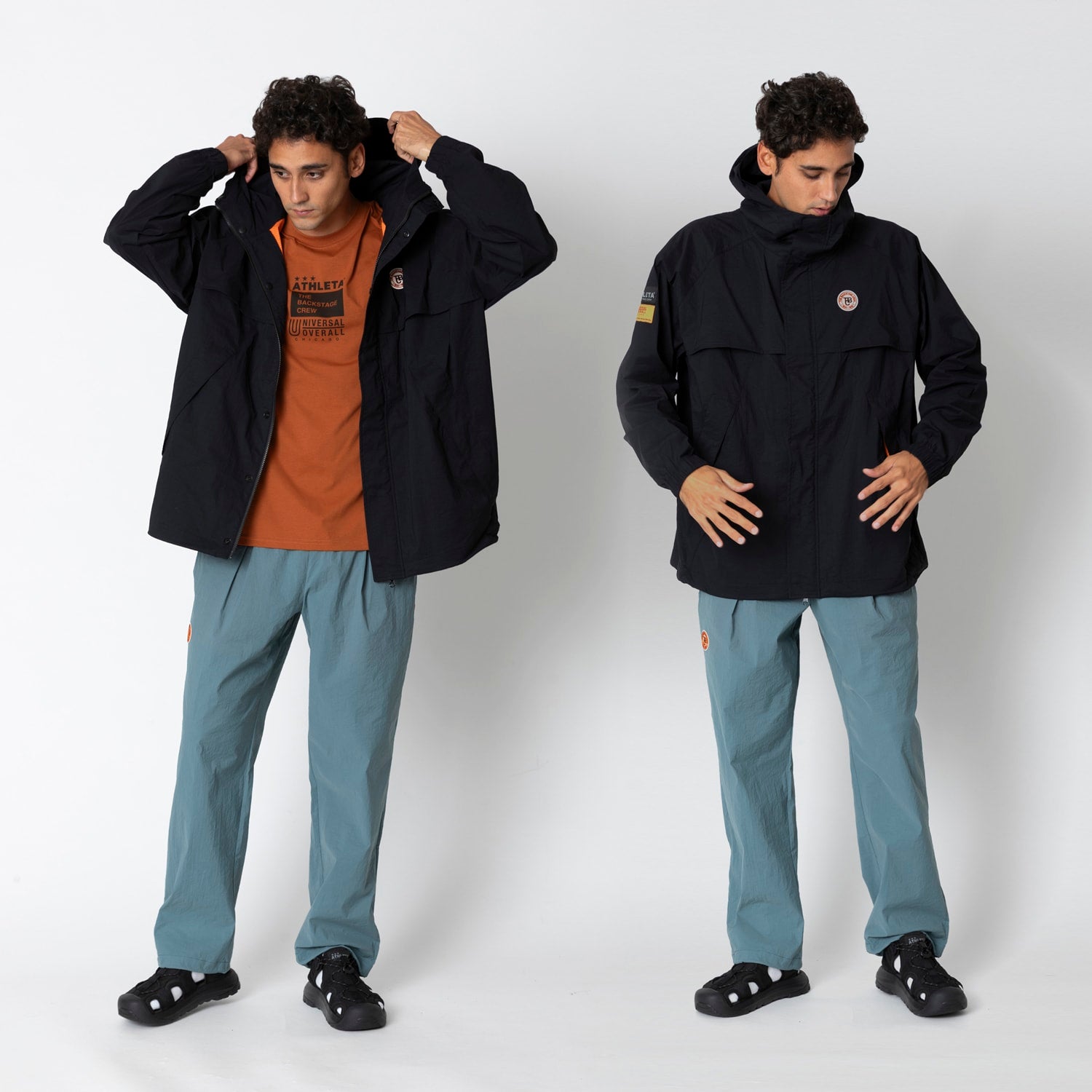 UNIVERSAL OVERALLxATHLETA – TBCウインドZIPパーカー