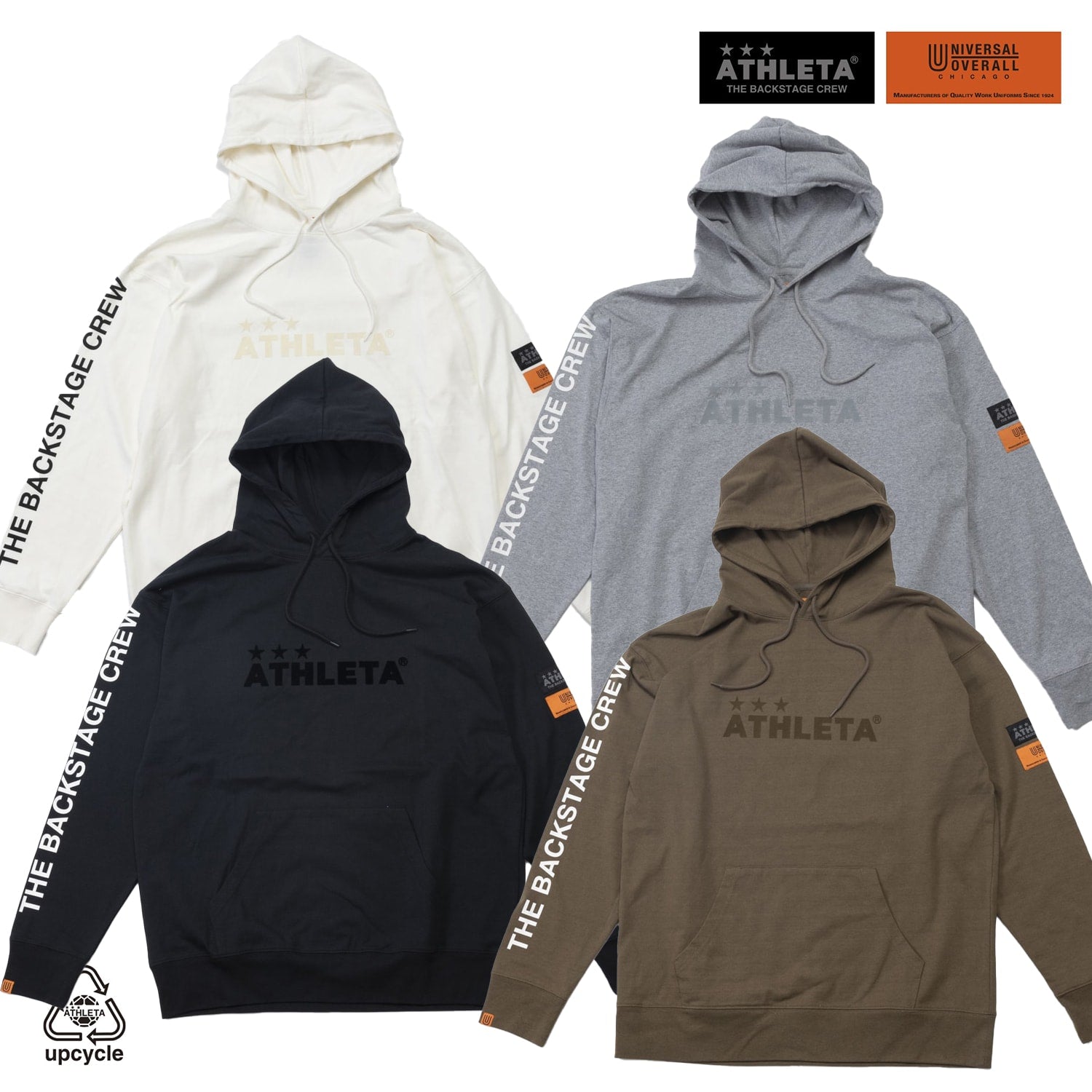 UNIVERSAL OVERALLxATHLETA - PULLOVER HOODIE