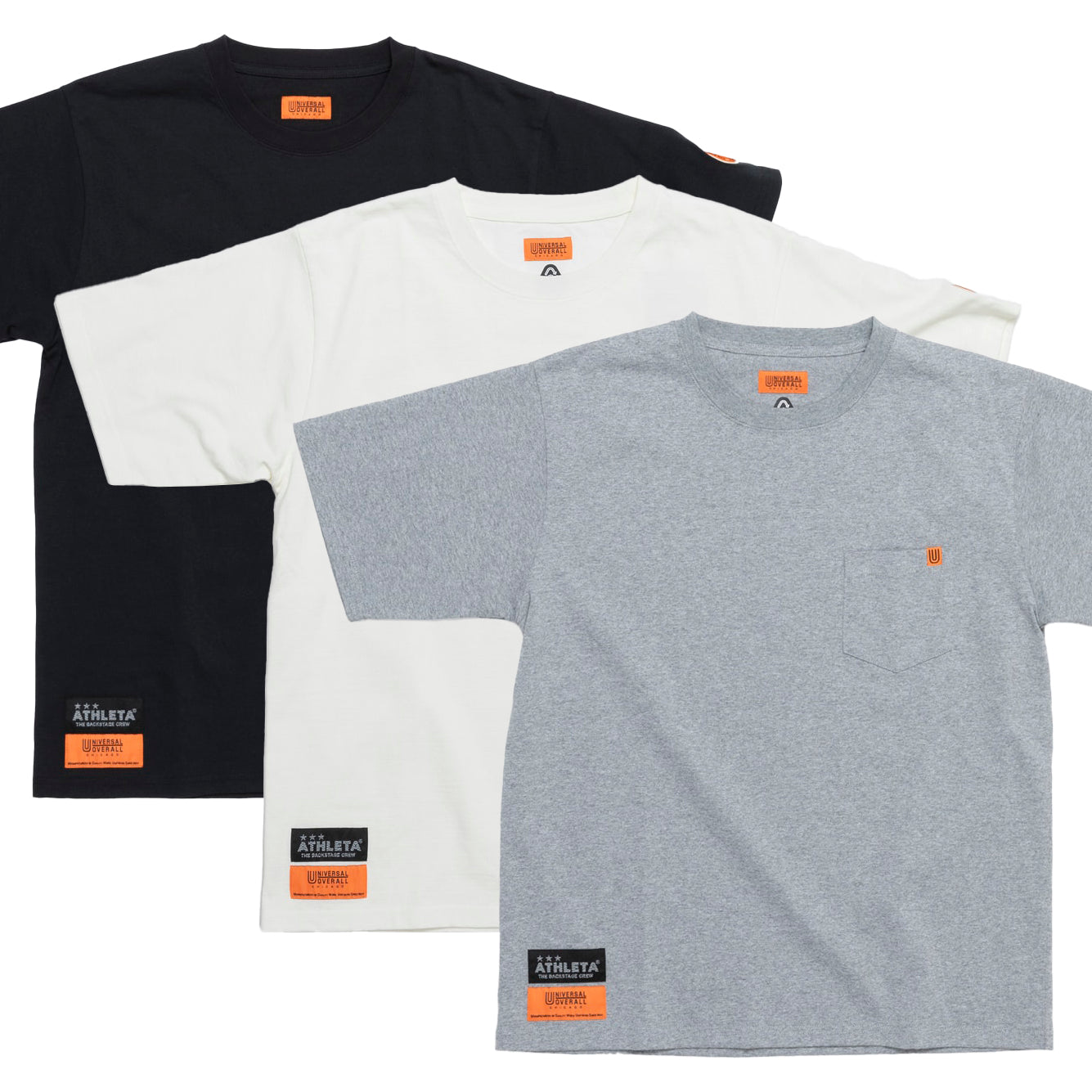 UNIVERSAL OVERALLxATHLETA – TBCブラジルコットンポケットTシャツ