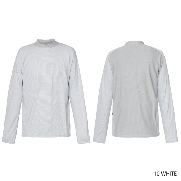 モックネックプラシャツ