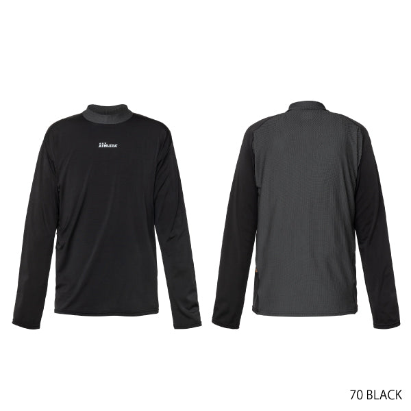 モックネックプラシャツ