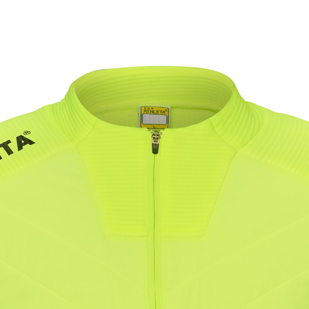 ATHLETA 蛍光イエロー フリース グリッド起毛パディングTRジャケット25f