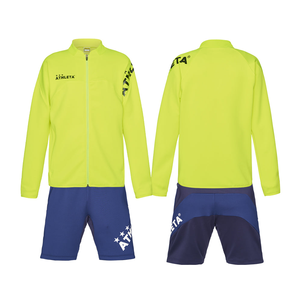 【QuickSeries】チーム対応ジャージジャケット (Jr) ジャージハーフパンツ(Jr) 上下セット（パンツ：NAVY）