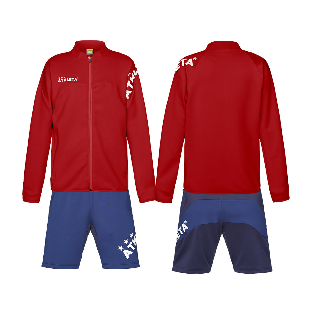 【QuickSeries】チーム対応ジャージジャケット ジャージハーフパンツ 上下セット（パンツ：NAVY）