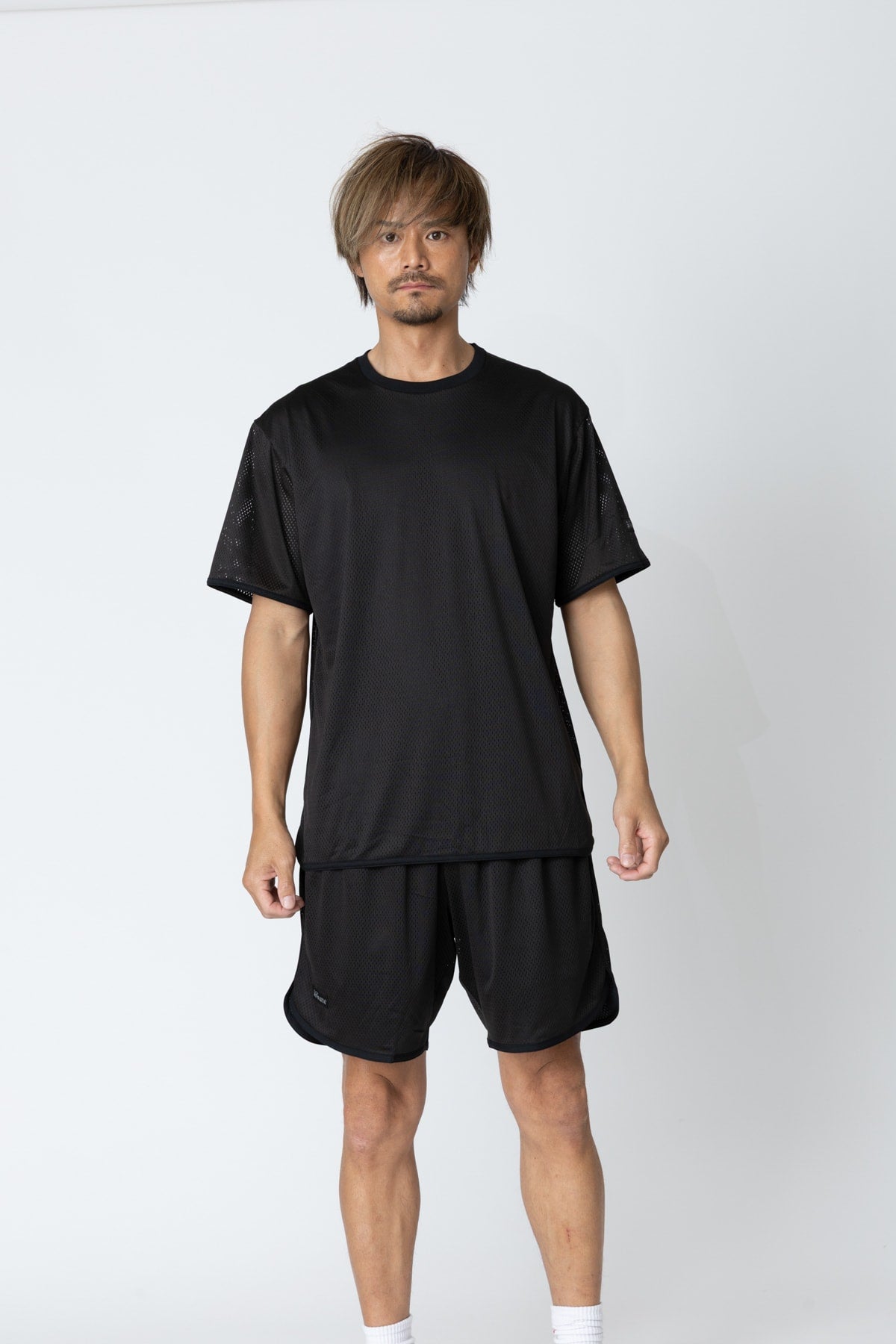 VT12 メッシュ ブラック シャツ Lサイズ メッシュTシャツ 26s