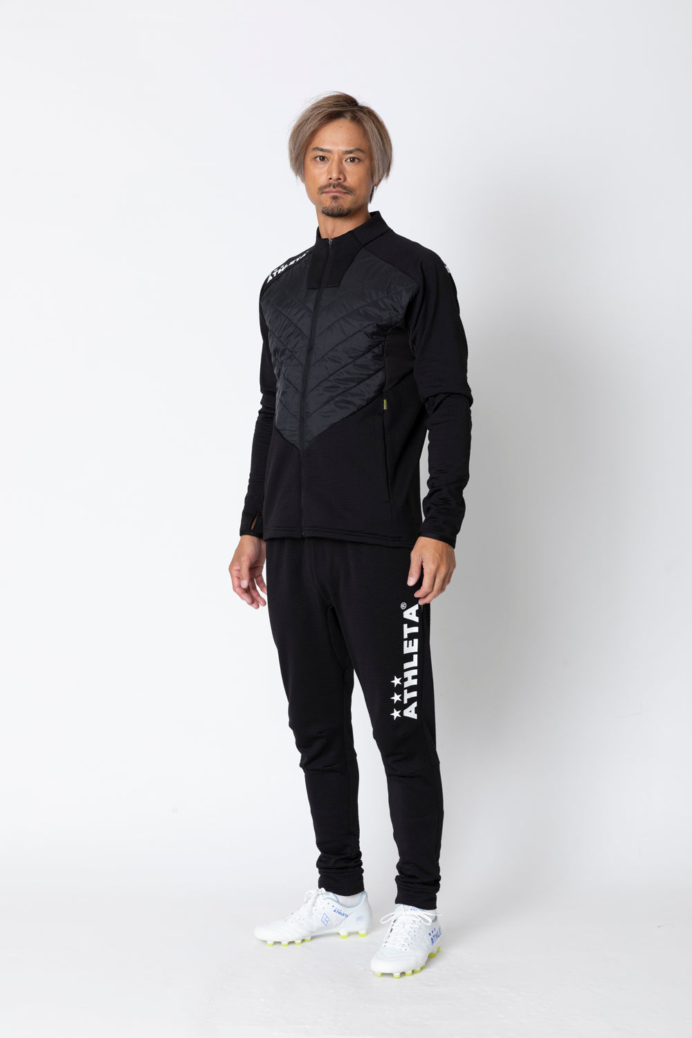 グリッド起毛パディングTRジャケット25f