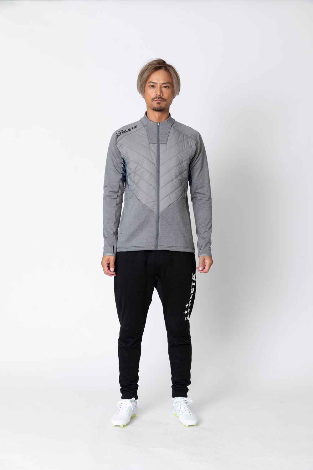 グリッド起毛パディングTRジャケット25f