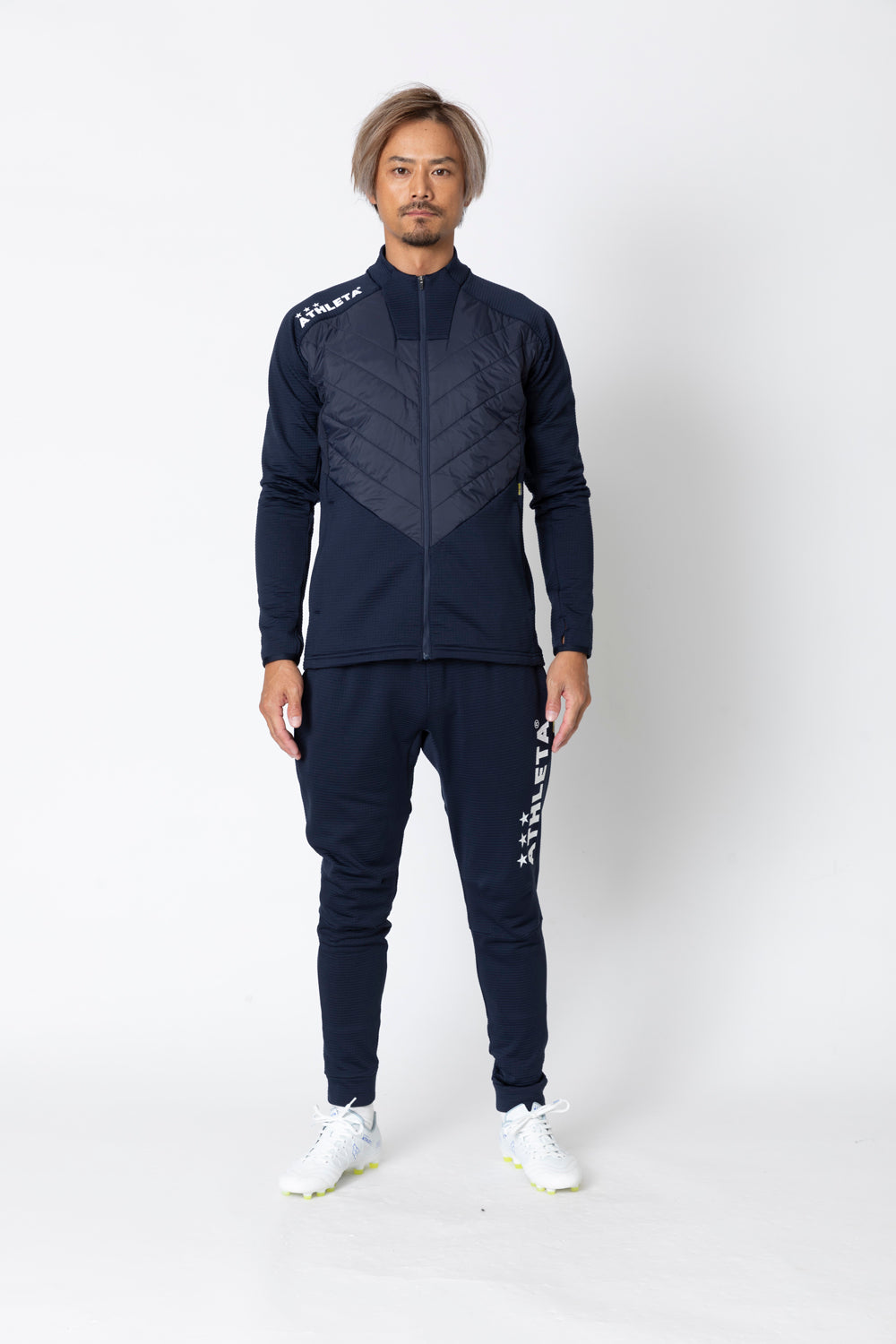 グリッド起毛パディングTRジャケット25f