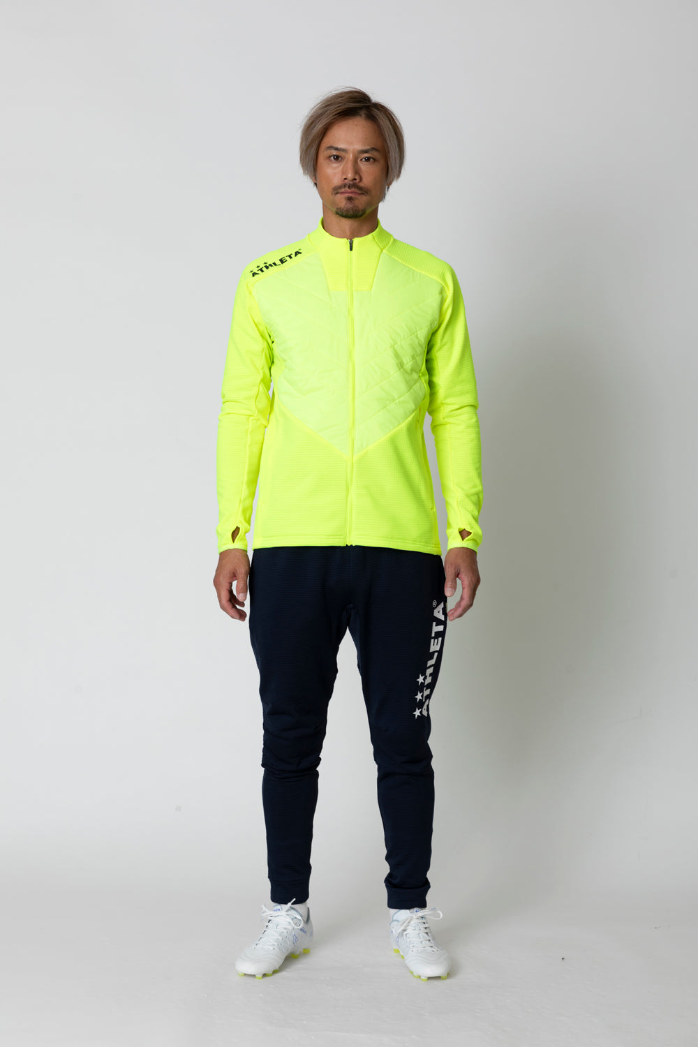 グリッド起毛パディングTRジャケット25f