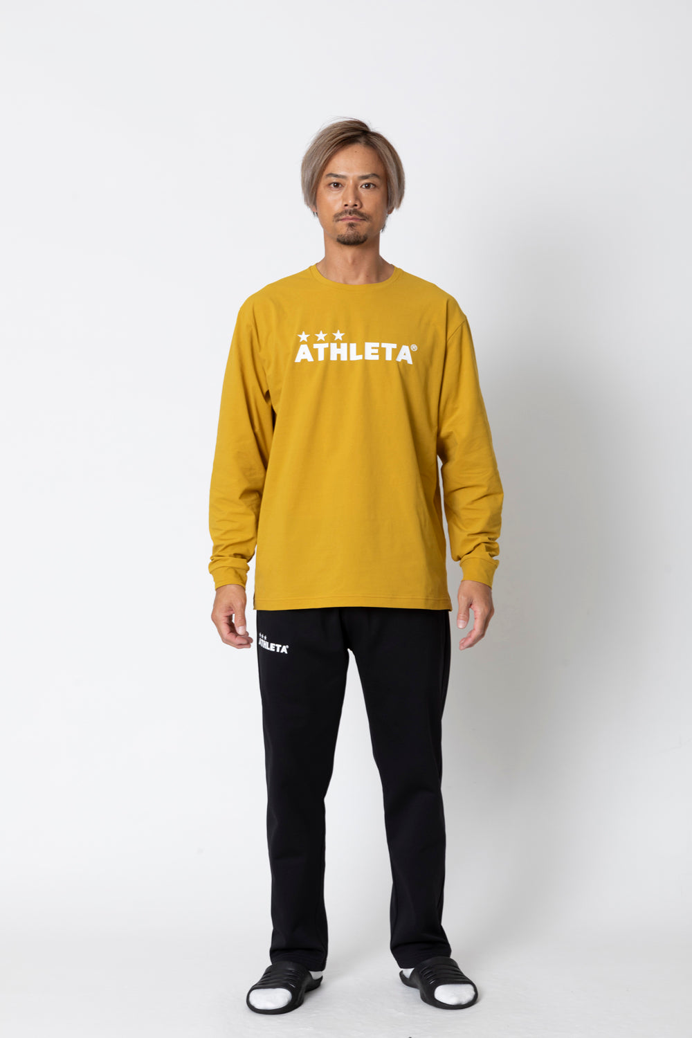 SOLOV ソロヴ リブ ロングスリーブ カットソー 2024AW イエロー ロングスリーブシャツ25f