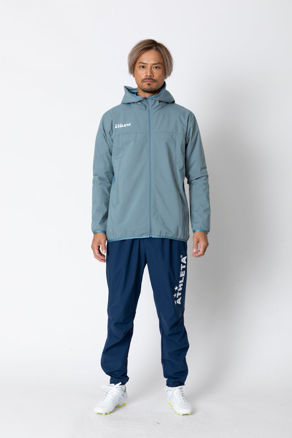 ATHLETA ウォームアップウェア 上L 下Mサイズ グリーン ATHLETA アスレタ ジャージ 上下セット M セットアップ グリーン