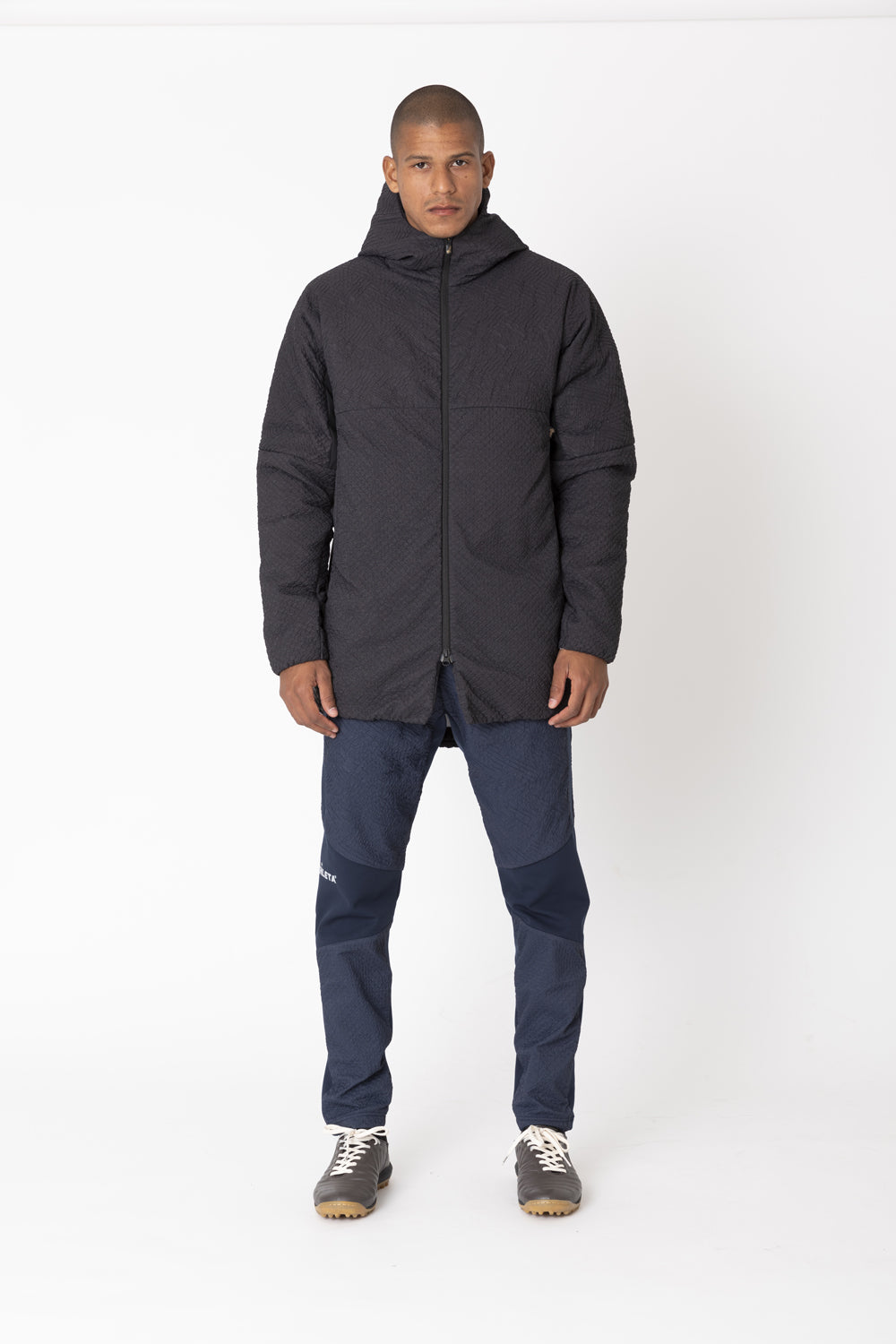 中綿3Dエンボスハーフコート